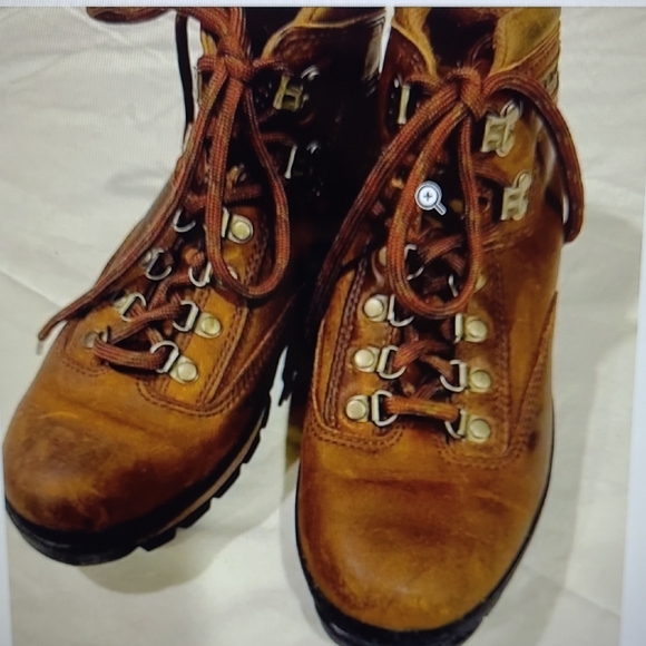Mns Timberland Brown Leather Lace-Up Hiking Boot Sz 9 - Picture 1 of 6